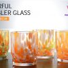 Colorful tumbler glass