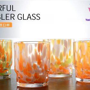 Colorful tumbler glass