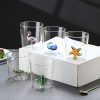 3D Double glass cup