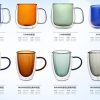 Colourful double wall glass
